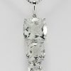 9ct White Gold Green Amethyst Pendant and Chain-1484