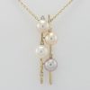 9ct Yellow Gold Freshwater Pearl and Diamond pendant on Chain-0