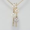 9ct Yellow Gold Freshwater Pearl and Diamond pendant on Chain-1493
