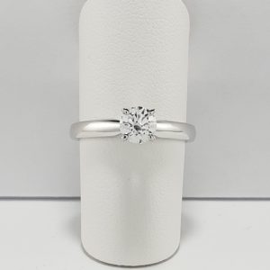 18ct White Gold Tiffany style Diamond Solitaire Ring GIA certificated-0