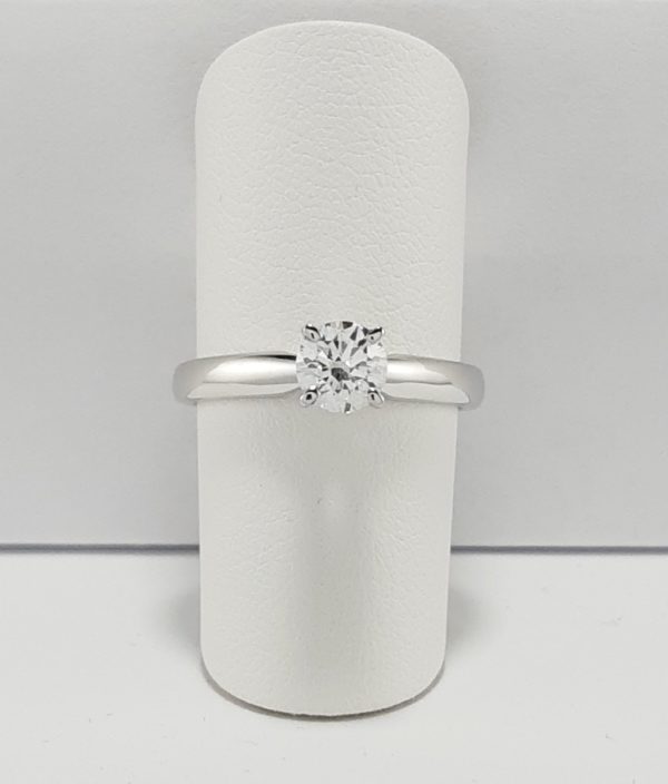 18ct White Gold Tiffany style Diamond Solitaire Ring GIA certificated-0