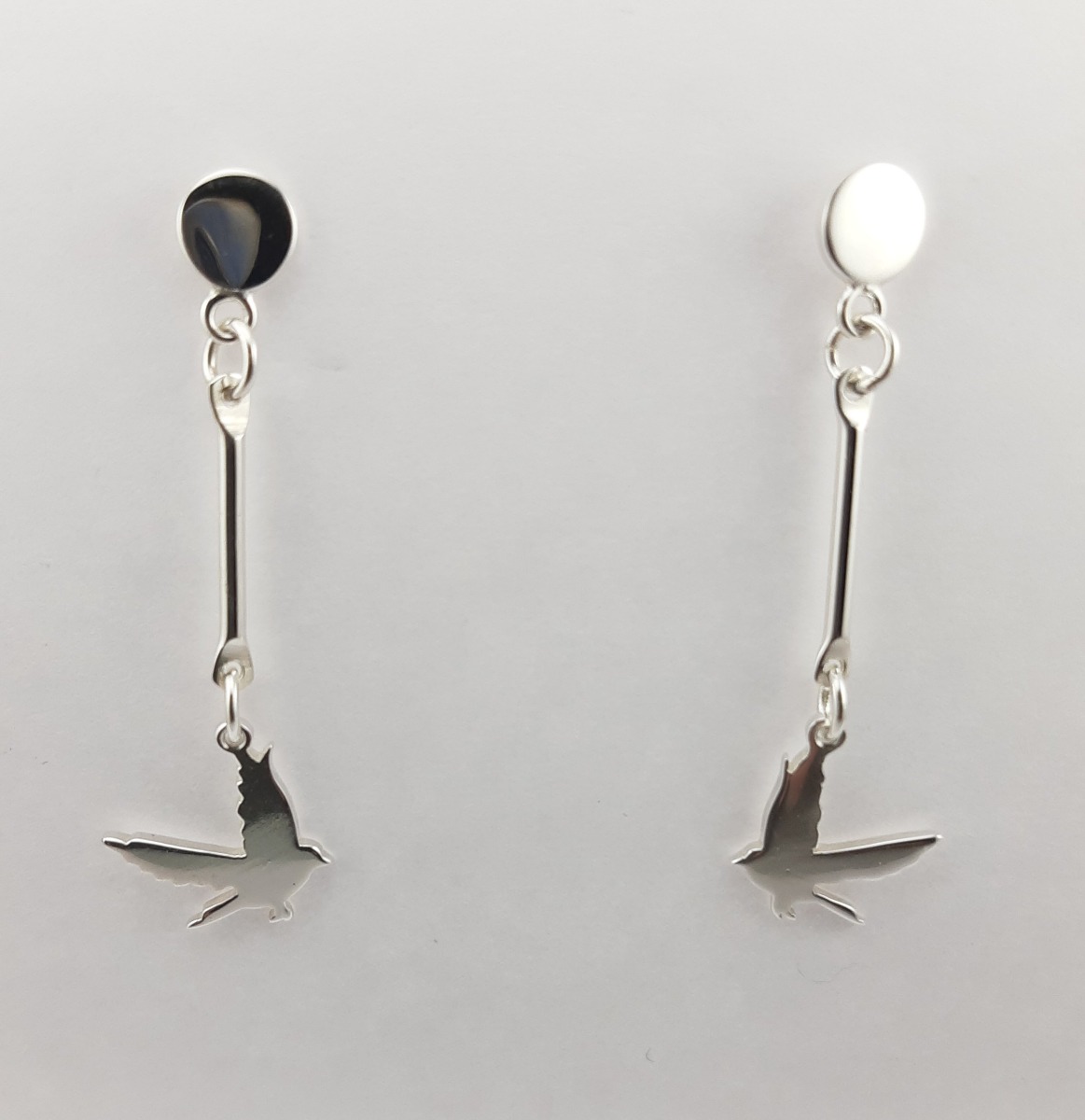 Sterling Silver Greybird Drop Earrings-0