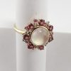 9ct Yellow Gold Pink Tourmailine,Pink Sapphire and Crystal Ring-1645