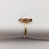 9ct Yellow Gold Pink Tourmailine,Pink Sapphire and Crystal Ring-1648