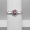 9ct White Gold Pink Sapphire and Diamond Ring-1665