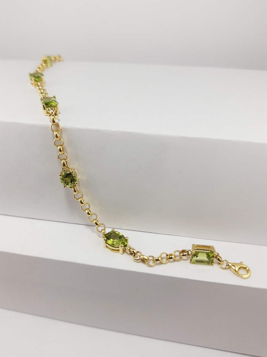 9ct Yellow Gold Peridot Bracelet-0