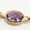 9ct Yellow Gold Amethyst Bracelet-1624