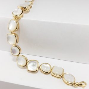 9ct Yellow Gold Mother of Pearl Bracelet-0