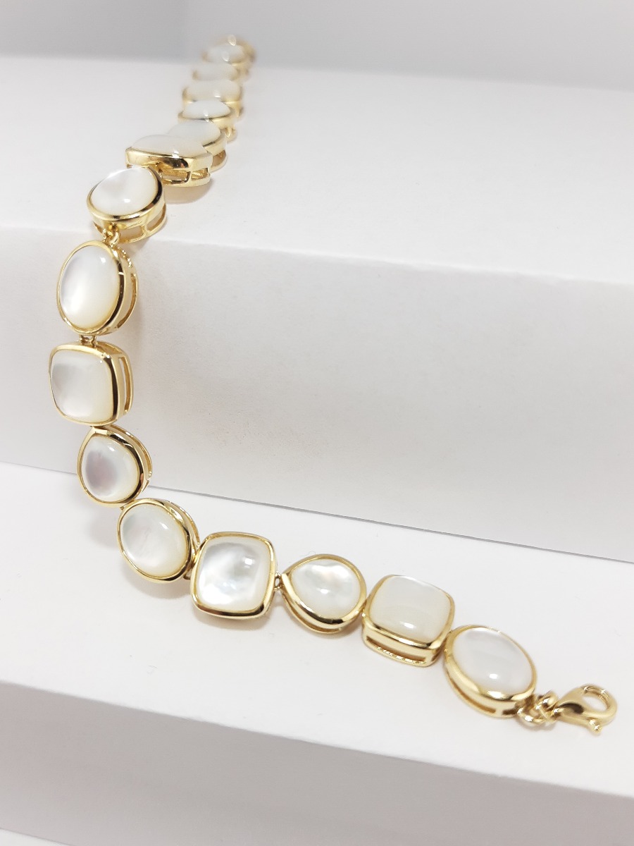 9ct Yellow Gold Mother of Pearl Bracelet-0