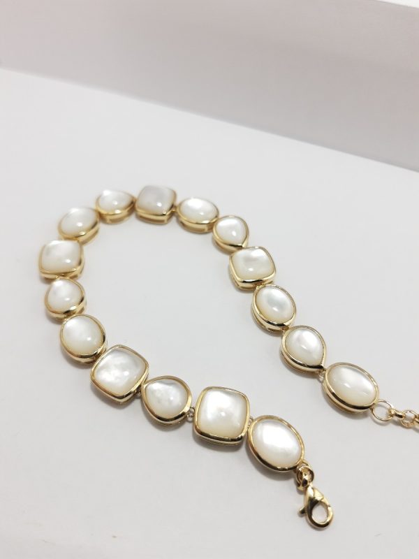9ct Yellow Gold Mother of Pearl Bracelet-1619