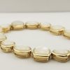 9ct Yellow Gold Mother of Pearl Bracelet-1621